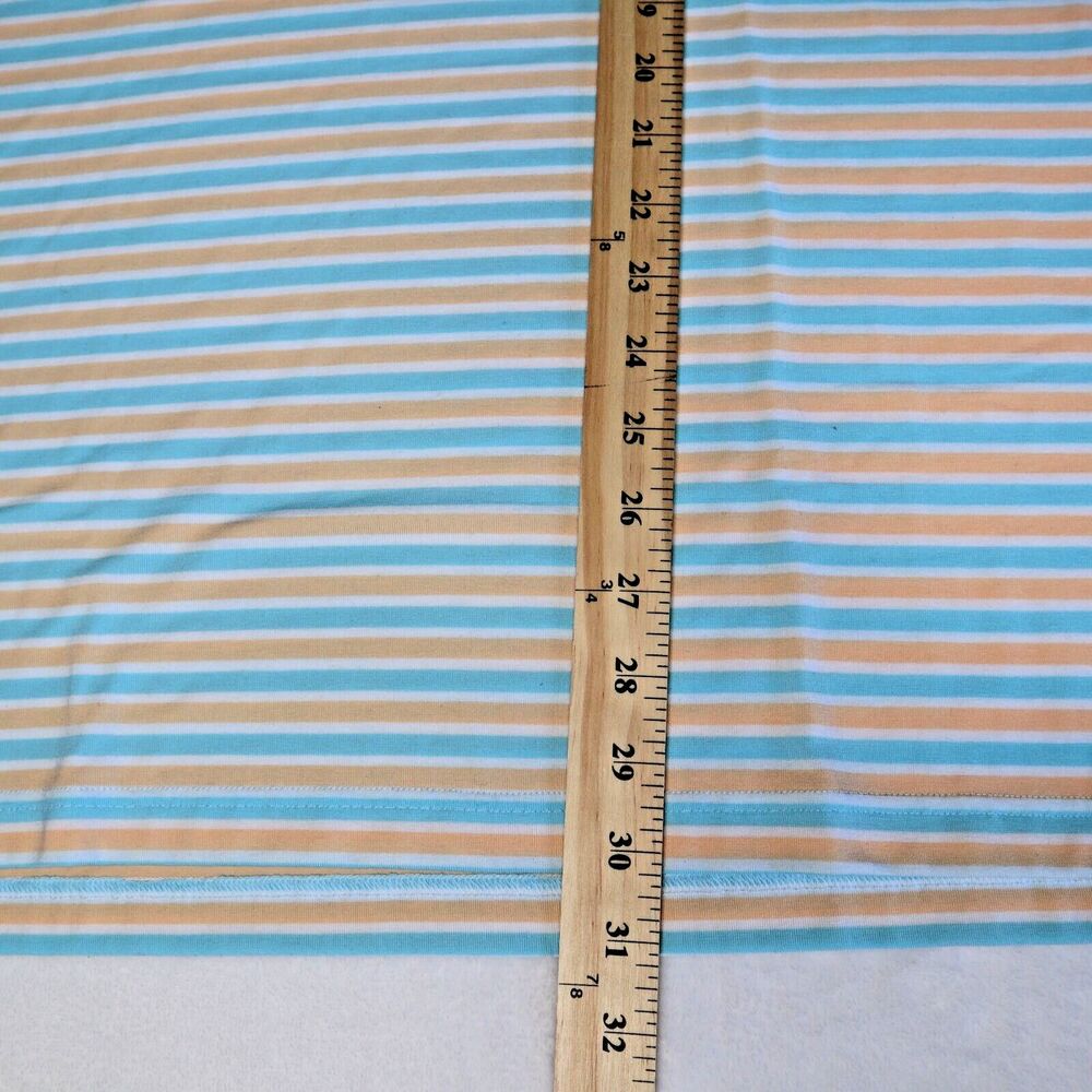 Peter Millar Seaside Men's Golf Performance Polo Orange/Blue Stripes Size XL - Picture 2 of 6